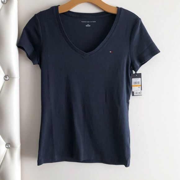 Navy V-neck T-shirt - Picture 4 of 7